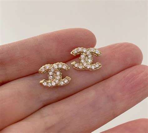 small chanel cc earrings|chanel earrings cc real.